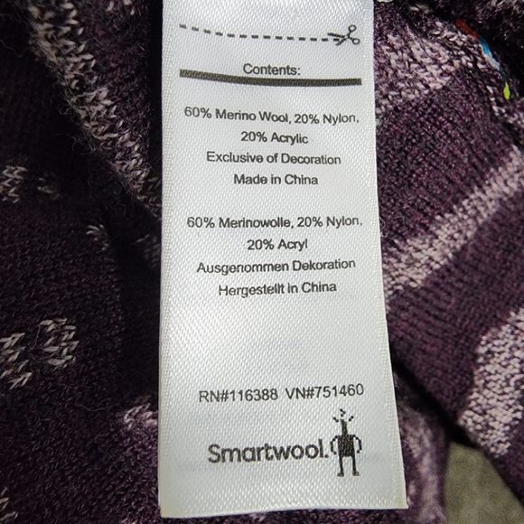 SmartWool Cardigan Sweater Avion Women's M Draped Wrap Open Purple Ridge… - Picture 6 of 6